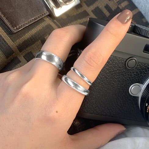 14K Gold Rings for Women Non Tarnish Gold Stackable Rings for Women Trendy Dainty Thumb Pinky Statement Band Ring Minimalist Jewelry in Kuwait