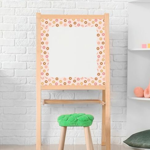 Whaline 82Ft Boho Bulletin Board Borders Retro Groovy 70s Decoration Borders Vintage Smile Daisy Plaid Trim Border Boho Bulletin Board Stickers for School Classroom Office Party Decoration in Saudi Arabia