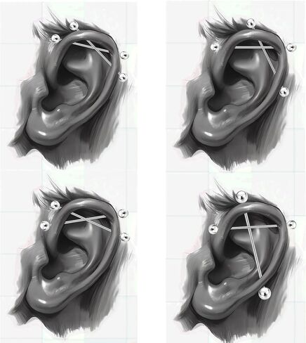 5/10Pcs Mix Sizes Industrial Barbell Cartilage Earring Tongue Helix Nipple Barbell Surgical Steel Body Piercing Jewelry Retainer for Women Men Straight Bar Length in Saudi Arabia