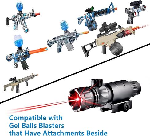 TANSAR Gel Ball Blaster Accessories, Splatter Blaster Attachment, Splat Orby Gun Parts with 1 Pack Holder, 1 Pack Bottle Hopper, 1 Pack Flashlight, 8 Pack Gel Balls Ammo, for Ages 14+ Year Old in Saudi Arabia