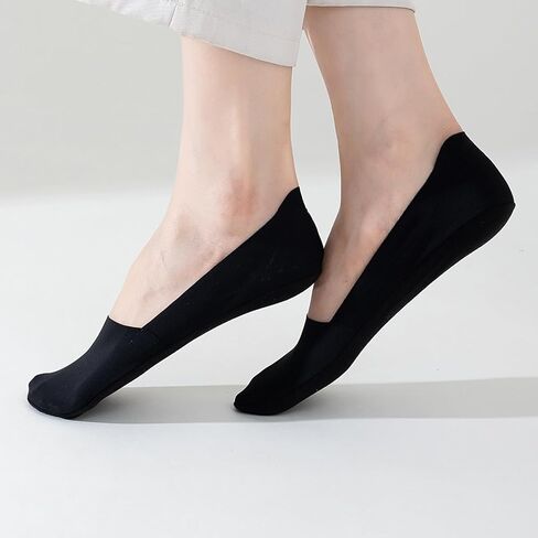 No Show Socks Womens 6 Paris Ice Feeling Surface for Flats Loafers Footies Socks Non Slip Low Cut Socks in Saudi Arabia