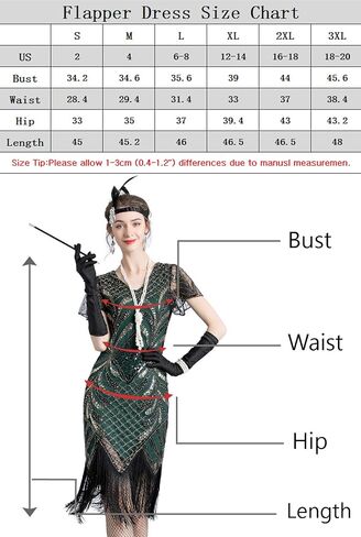 Women 1920s Plus V-Neck Sequin Art Deco Flapper Dress with 20s Gatsby Accessories Set in Kuwait