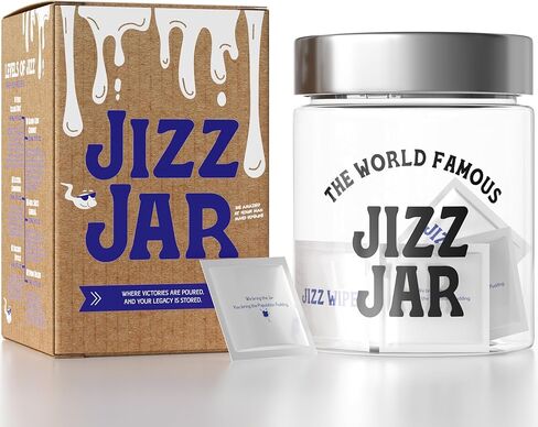 Gag Gift Jar (14 FL.Oz) with Wipes, Bonus Cut-Outs in Hilarious Giftable Box, White Elephant Funny Gag Gifts for Men, Adult Prank Gift Ideas for Boyfriend, Husband, & More. in Saudi Arabia