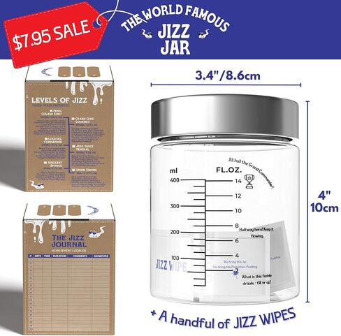 Gag Gift Jar (14 FL.Oz) with Wipes, Bonus Cut-Outs in Hilarious Giftable Box, White Elephant Funny Gag Gifts for Men, Adult Prank Gift Ideas for Boyfriend, Husband, & More. in Saudi Arabia