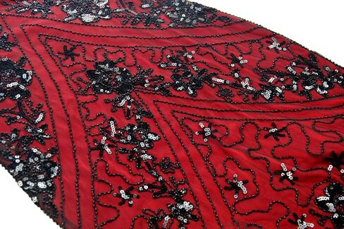 Women 1920s Plus V-Neck Sequin Art Deco Flapper Dress with 20s Gatsby Accessories Set in Kuwait