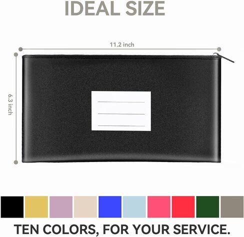 Isink 7 Pack Money bags with zipper for cash,11.2x6.3 inches Money pouches for cash,Bank deposit bags with zipper (7 Colors) in Saudi Arabia