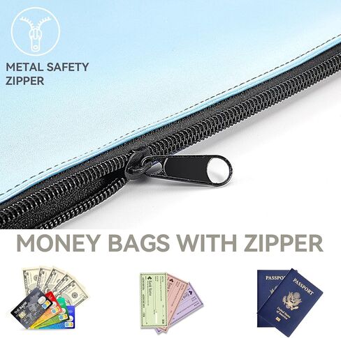 Isink 7 Pack Money bags with zipper for cash,11.2x6.3 inches Money pouches for cash,Bank deposit bags with zipper (7 Colors) in Saudi Arabia