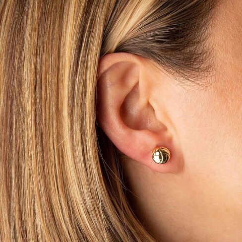 Claddagh Gold 14K Yellow Gold Volleyball Sports Stud Earrings in Saudi Arabia