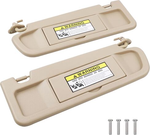 Sun Visor Assembly with Mirror a Pair Left Driver Side and Right Passenger Side Atlas Gray Compatible with 06-11 Honda Civic Replaces# 83280-SNA-A01ZA 83230-SNA-A01ZA in Saudi Arabia
