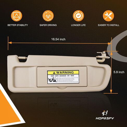 Sun Visor Assembly with Mirror a Pair Left Driver Side and Right Passenger Side Atlas Gray Compatible with 06-11 Honda Civic Replaces# 83280-SNA-A01ZA 83230-SNA-A01ZA in Saudi Arabia
