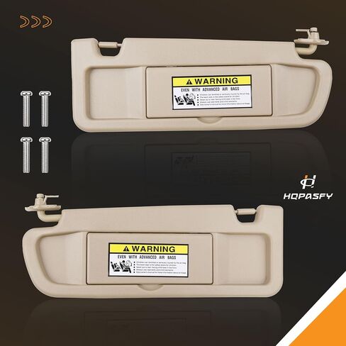 Sun Visor Assembly with Mirror a Pair Left Driver Side and Right Passenger Side Atlas Gray Compatible with 06-11 Honda Civic Replaces# 83280-SNA-A01ZA 83230-SNA-A01ZA in Saudi Arabia