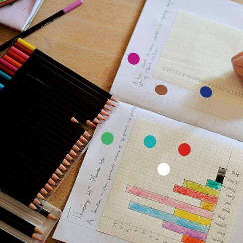 6160 قطعة من النقاط الملونة، ملصقات منقطة مستديرة 6 مم، ملصقات نقاط ملونة، ملصقات ترميز الألوان، ملصقات منقطة صغيرة مستديرة، ملصقات ترميز الألوان لمستلزمات المكتب المنزلية، 22 لونًا (6 مم) in Kuwait