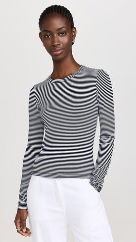 rag & bone Women's Luca Stripe Long Sleeve Tee in Saudi Arabia