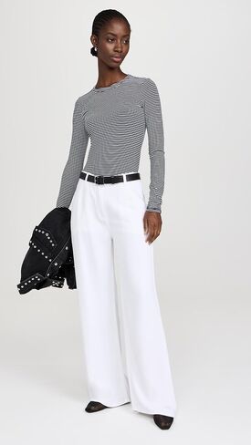 rag & bone Women's Luca Stripe Long Sleeve Tee in Saudi Arabia