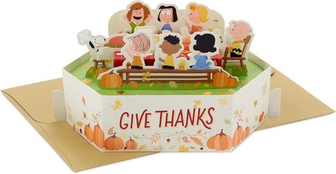 Hallmark Paper Wonder Peanuts Thanksgiving Pop Up Card (Give Thanks) in Saudi Arabia