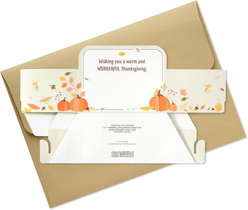 Hallmark Paper Wonder Peanuts Thanksgiving Pop Up Card (Give Thanks) in Saudi Arabia