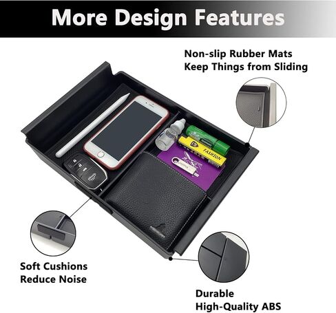 Center Console Organizer Tray Armrest Storage Box Compatible with 2014-2018 GMC Sierra/Chevy Silverado 1500 ，2015-2019 GMC Sierra/Chevy Silverado 2500HD 3500HD Truck Accessories in Saudi Arabia