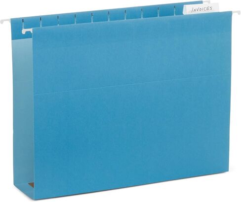 Blue Summit Supplies Extra Capacity Hanging File Folders, 25 Reinforced Hang Folders, Heavy Duty 2 Inch Expansion, Designed for Bulky Files, Medical Charts, Assorted Colors, Letter Size, 25 Pack in Saudi Arabia
