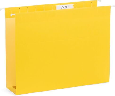 Blue Summit Supplies Extra Capacity Hanging File Folders, 25 Reinforced Hang Folders, Heavy Duty 2 Inch Expansion, Designed for Bulky Files, Medical Charts, Assorted Colors, Letter Size, 25 Pack in Saudi Arabia