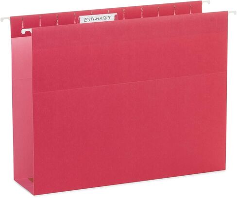 Blue Summit Supplies Extra Capacity Hanging File Folders, 25 Reinforced Hang Folders, Heavy Duty 2 Inch Expansion, Designed for Bulky Files, Medical Charts, Assorted Colors, Letter Size, 25 Pack in Saudi Arabia