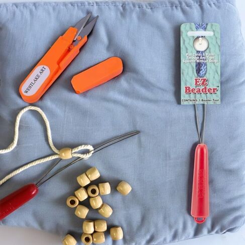 أداة Westlake art EZ Beader، أداة EZ Red Bead Looper، تصميم مضغوط، مثالية لصنع المجوهرات والمشروعات اليدوية، البناء، سهلة الاستخدام، حزمة مع مقص التطريز [3 عبوات] in Saudi Arabia