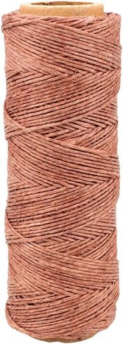 Craft County 100% Hemp Cord Spools – 205 ft (62.5m) Crafting Cord with a Polished Finish – Light Brown (0.5mm) in Saudi Arabia