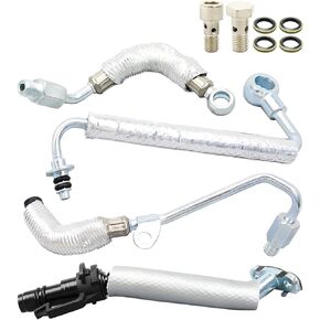 4PCS Turbo Oil Return Drain and Oil Feed Pipe Kit Fit for Buick Encore 2013-2019 Chevrolet Cruze Sonic Trax 1.4L L4 Replace 25198546 55587854 55592600 25200947
