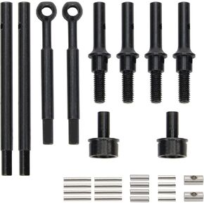 RCWAD #45 Heavy Duty Steel Front Cvd Drive Shaft Axle + Rear Axle + Portal Top Shaf for FMS Fcx24 1-24 Crawlers