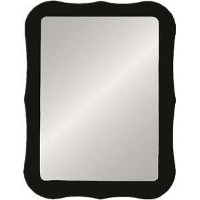 Magnetic Locker Mirror, Makeup Mirrors -5"x7" Real Glass for School Locker, Bathroom, Household Refrigerator, Locker Accessory, Workshop Toolbox or Office Cabinet (Black)