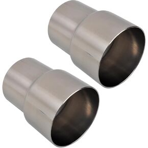 SSN Exhaust Pipe Reducer Component Adapter 2.5 Inch ID to 3.0 Inch OD Polished 304 Stainless Steel Universal ID 2.5" to OD 3.0" Exhaust Pipe Reducer Adapter 4 Inch Length-Pair