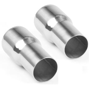 YSIL 2.25" OD to 3" OD Exhaust Pipe Adapter Connector Reducer 304 Stainless Steel 2PCS