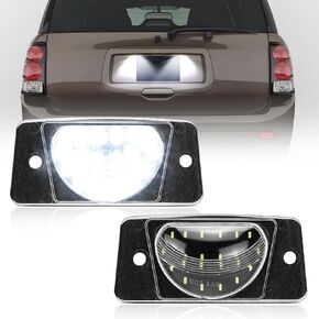 LED License Plate Lights Tag Lamp Assembly Compatible with Chevy Trailblazer 2002-2009 LED Number Plate Lamps Fit for GMC Enovoy 2002-2009 Oldsmobile Bravada 2002-2004