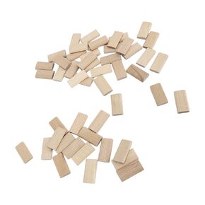 Domino Beech Tenon, 50Pcs 6 X 40mm Domino Tenon Beech Wood Domino Tenon Stopper Building Supplies for Furniture Stitching Cabinet Making