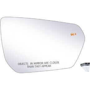 Passenger Side Replacement Mirror Glass Compatible with GMC Terrain 2018-2024, Chevy Equinox 2018-2024, Heated with Blind Spot Detection, w/o Auto Dimming, 23406431, RH