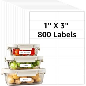 MaxGear 4x6 inch Removable Labels 100 Sheets, Water/Oil/Tear Resistants No Residue for Home Packing Box and Storage Bins, Matte White Paper Sheets, Permanent Strong Adhesive, Dries Quickly