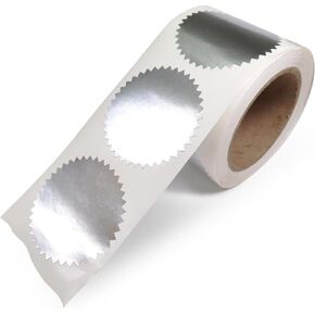 Next Day Labels 2" Round, Gold Metallic Package, Envelope, Certificate Wafer Seals with Serrated Edge. 250 Stickers Per Roll in Kuwait