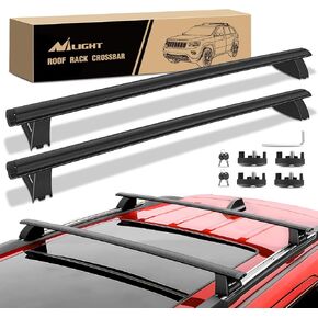 Nilight Roof Rack Cross Bars Fit for Jeep Wrangler 2007-2024 08 09 20 21 22 23 JK JL Gladiator JT 2 & 4 Door Aluminum Rails Crossbars with Anti-Theft Lock for Rooftop Cargo Carrier Luggage Box Tent