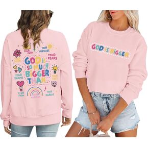Christian Sweatshirts for Women Jesus God Faith Shirts Inspirational Religious Graphic Hoodie Loose Pullover Tops
