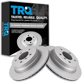TRQ Rear Brake Rotors Set Vented Premium G-Coated Compatible with 2006 BMW 325xi 2007-2013 328i 2009-2013 328i xDrive 2007-2008 328xi 2013-2015 X1