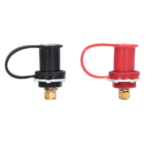 Battery Terminals 250A 3/8" 20mm Stud Battery Charging Post Car Battery Post Terminals Jumper Red with Waterproof Cover Battery Charging Stud Quick & Easy Charging for Auto Truck Boat ATV