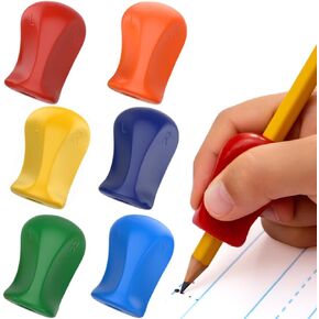 The Pencil Grip Original Pencil Gripper, Universal Ergonomic Writing Aid For Righties And Lefties, Colorful Pencil Grippers, Assorted Colors, 6 Count - TPG-11106