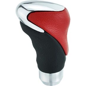 Abfer Knob Shifter Car Shifting Gear Stick Head Replacement Leather Shift Knob for Most Manual Vehicles, Red