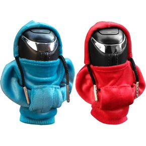 Sanchamy Gear Shift Knob Hoodie عيد الميلاد نمط سترة قميص والعتاد التحول هوديي لطيف اكسسوارات السيارات الداخلية هوديي سيارة والعتاد التحول غطاء - 1 حزمة