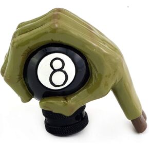 MT Gear Shifter Handle, Car Shift Stick Knob Green Devil Hand Griping Black Billiard Ball Style Fit Most Manual Automatic Transmissions