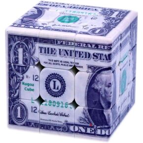 Speed Cube 3x3 One-Dollar Notes/Bill Facade Pattern Magic Cube Puzzle,IQ Games Puzzles Relief Effect Teens Adult Toys,5.6cm/2.2"