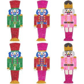INFUNLY 9pcs Nutcracker Sequin Patch Applique Colorful Iron On Embroidery Patch Sew on Sequin Patch Applique with 3 Styles Decorative Patch Sequin Fabric Patches for Clothes Dress Jacket Bag Decor
