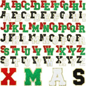 Morcheiong 104Pcs Self Adhesive Chenille Letter Patches Chenille Letters, Letter Patches for Clothing Fabric (Blue, White, Pink, Purple)
