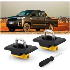 Truck Bed Tie Down Anchor for Ford F150 1998-2014,Dodge RAM 95-08,Chevy Silverado/GMC Sierra 1999-2013,Retractable D Ring Tie Down,Super Duty,Truck Box Hold Down Hook,Easy Install,Pack of 2