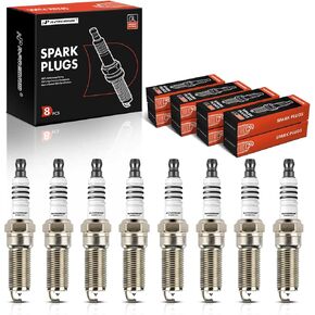 A-Premium Iridium & Platinum Spark Plugs Compatible with Ford F-150 F150 2011-2017 5.0L, Mustang 2011-2019 5.0L 5.2L, Pack of 8