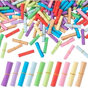 300PCS Vintage Scroll Paper, 2.6x6cm Writable Message Paper for Bottles, Colorful Scroll Paper for Letters, DIY Decorations, Birthday, Festivals
